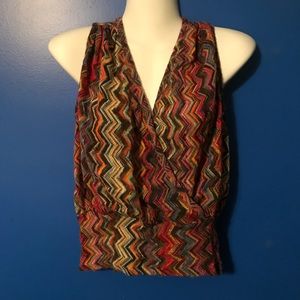 Multi-Color Soft Sweater Vest - Size L